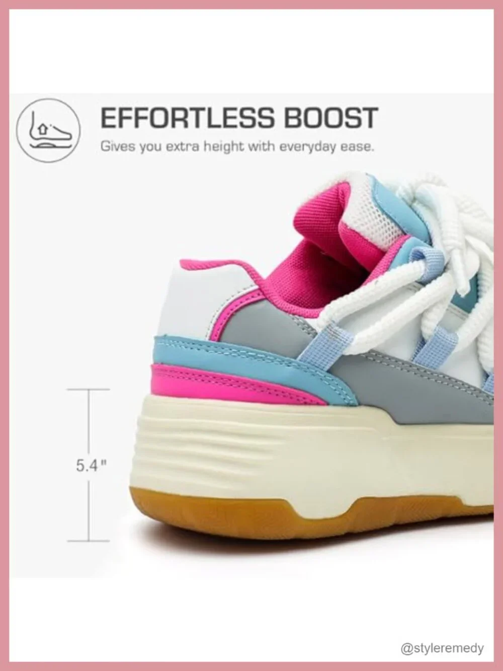 Women's Cushioned Walking Sneakers Non Slip Arch Support Chunky Fashion Shoes